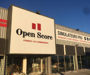 Panneau alu magasin open score