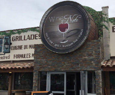 Panneau alu bar restaurant