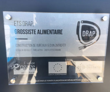 Signaletique plaque de porte grossistes alimentaire