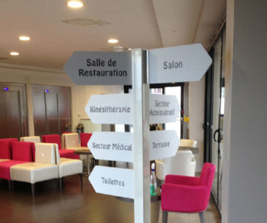 Signaletique directionnelle interieure