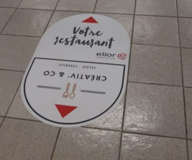 signaletique sol restaurant