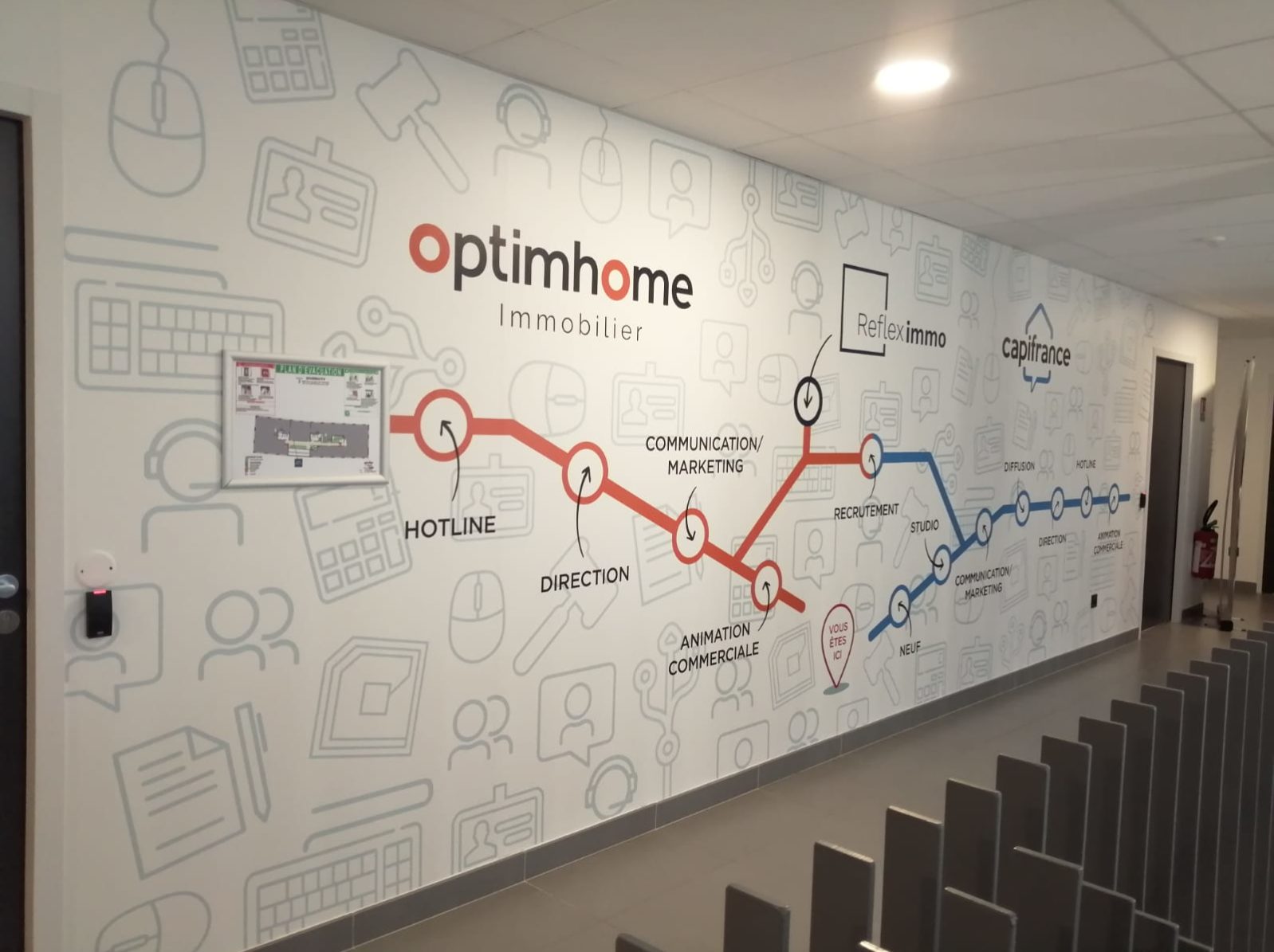 Décoration mur entreprise