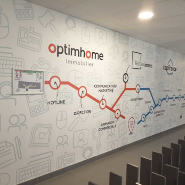 Office branding mur