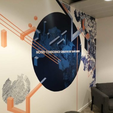 Office branding mur bureaux